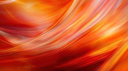 Fiery Abstract Swirls: An Orange and Red Symphony