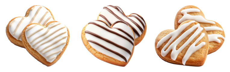 Baking heart-shaped cookies for special occasions in the kitchen home