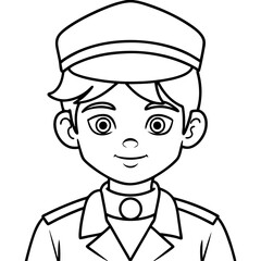 Obraz premium boy wearing a uniform illustration