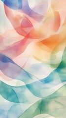 Abstract Minimalist Wave Gradient in Pastel Colors