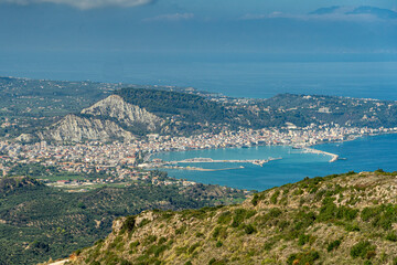 Fototapeta premium Blick vom Skopos auf Zakynthos Stadt