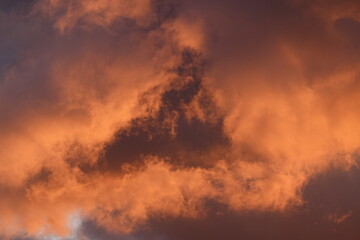 fire cloud in the sky