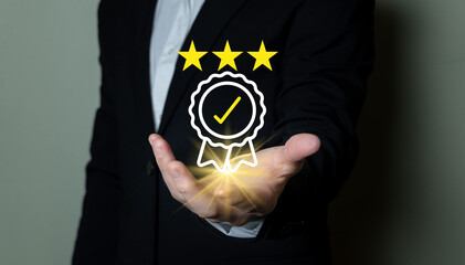5 Star Service Quality Assurance Concept, Regulatory Compliance.