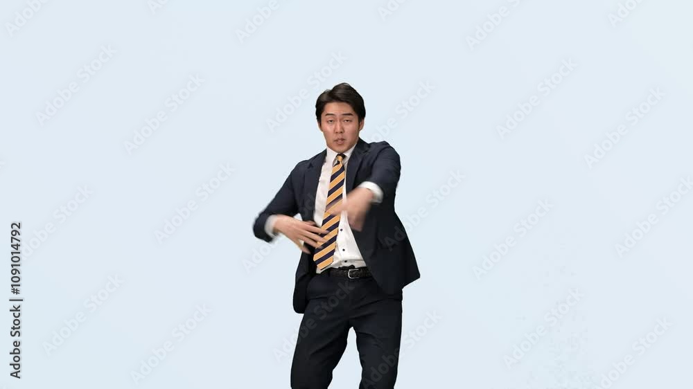 Poster ダンス、ダンサー、ビジネスマン、ビジネスパーソン、踊る、男性、スーツ、切り抜き、通勤、パフォーマンス、楽しい、嬉しい、喜ぶ、サクセス、成功、達成、ハッピー、ウキウキ、ノリノリ、仕事、転職、就職、人材、日本人、ビジネス、アクション、アクティブ、躍動感、60p、元気、採用、アピール、チャレンジ、挑戦、ディスコ、クラブ、音楽、リズム、振り付け、応援、サラリーマン、会社員、ポジティブ、パントマイム、かっこ