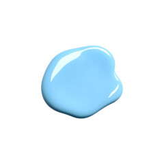 Blue liquid nail polish smear, splash. Smear of cream, gel on transparent background. Blue nail polish, cream, splash png