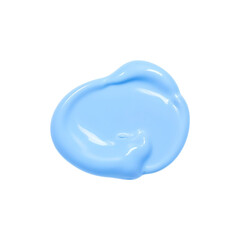 Blue liquid nail polish smear, splash. Smear of cream, gel on transparent background. Blue nail polish, cream, splash png