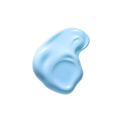 Blue liquid nail polish smear, splash. Smear of cream, gel on transparent background. Blue nail polish, cream, splash png