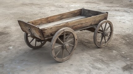 Fototapeta premium Antique cart on ground