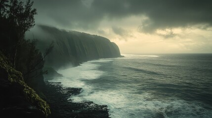 Obraz premium Coastal view near Pololu lookout