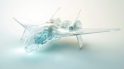 Naklejka premium drone showcasing a blend of sleek metallic surfaces and glowing energy fields