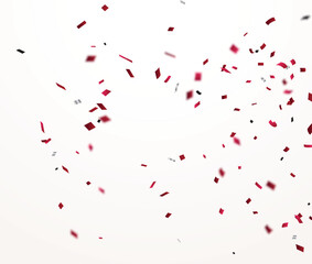 Rain red confetti, celebrations banner and backgrounds