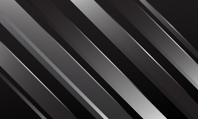 Obraz premium Abstract black and white striped background. Vector illustration