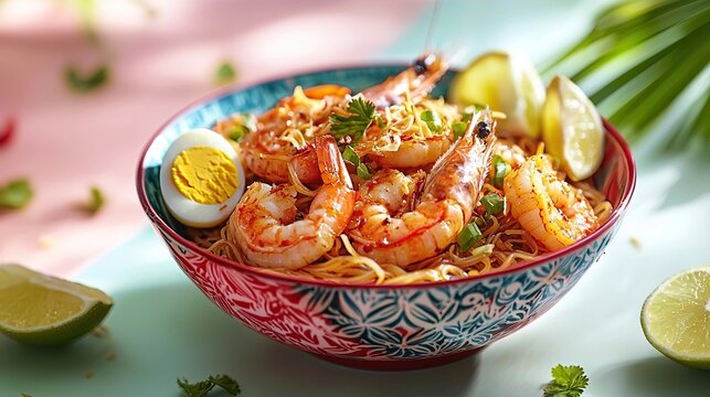 singapore mee siam tangy vermicelli noodles seafood