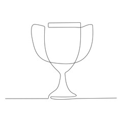Awards Trophies and winning themed thin line Icon set 