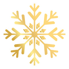 Gold Snowflake Icon, Simple Icon Vector Design, best used for presentation, application, web and banner