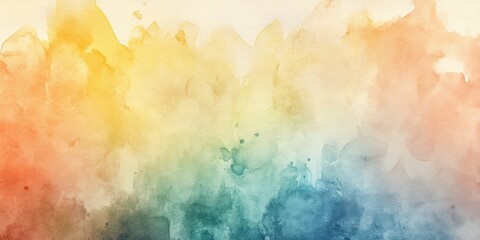 Obraz premium Abstract Watercolor Background in Warm and Cool Tones
