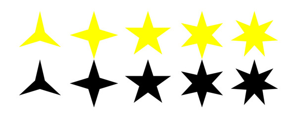 Fototapeta premium set of black and yellow stars