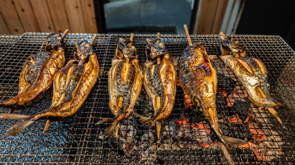 鯖の網焼き