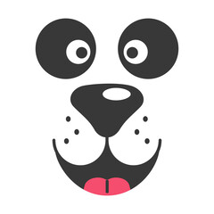 Naklejka premium Dog face eyes and nose.