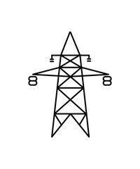 high voltage power line icon, vector best line icon.