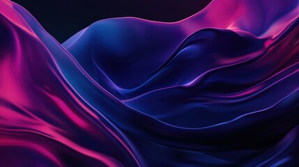 Obraz premium Purple Silk Texture with Soft Waves and Flowing Fabric for Elegant Design Backdrop