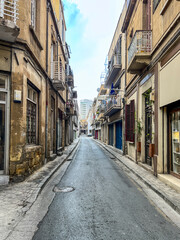 Obraz premium Narrow streets in the old town of Nicosia (Greek part), the capital of Cyprus