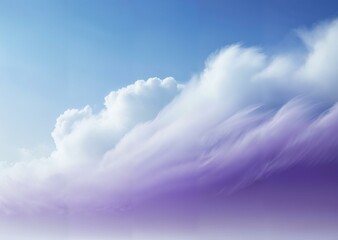 Obraz premium Soft Violet Gradient Sky with Windblown Cloud Texture and Calming Atmosphere