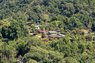 Karen village at mountains, Ban Pha Mon in Doi Inthanon Chiangmai