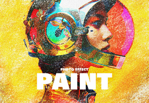 Pencil Paint Photo Effect Mockup