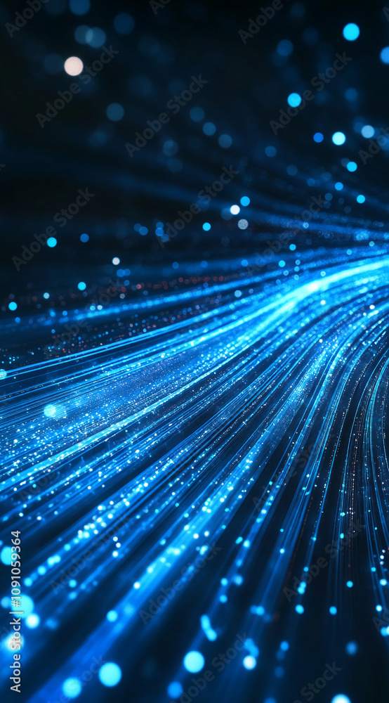 Aufkleber bright blue light streams converge in a dynamic display of energy and motion
