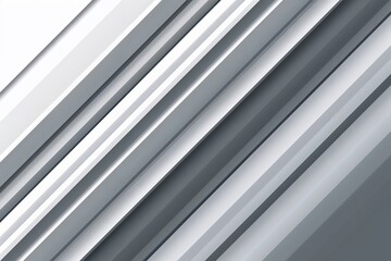 Obraz premium Sleek White Abstract Background with Modern Grey Diagonal Stripes for Business Applications