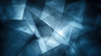 Obraz premium Abstract Blue Geometric Background: Intersecting Translucent Polygons Create a Dynamic and Modern Design