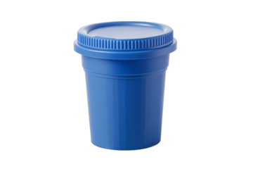 plastic box packaging of finished goods product on white background with clipping paths.