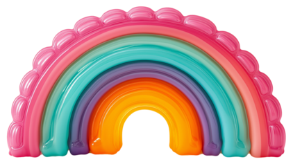 Colorful wooden rainbow toy designed for educational purposes, featuring multiple vibrant arches in various colors, promoting creativity and imaginative play for children.