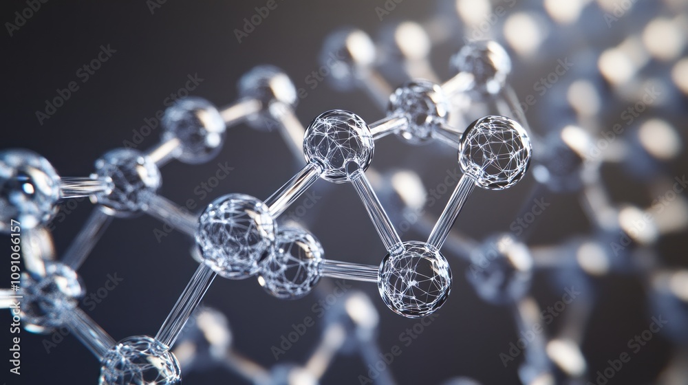 Aufkleber a close-up view of a molecular structure, highlighting the complexity of chemical bonds.