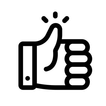 Tumbs Up Line Icon. Single icon, line vector icon