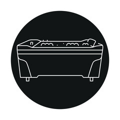 Jacuzzi icon. Vector isolated element.