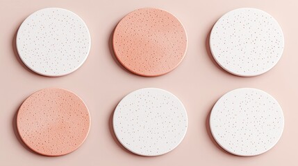 Obraz premium Stylish home decor coasters modern living room product photography minimalist setting aesthetic design