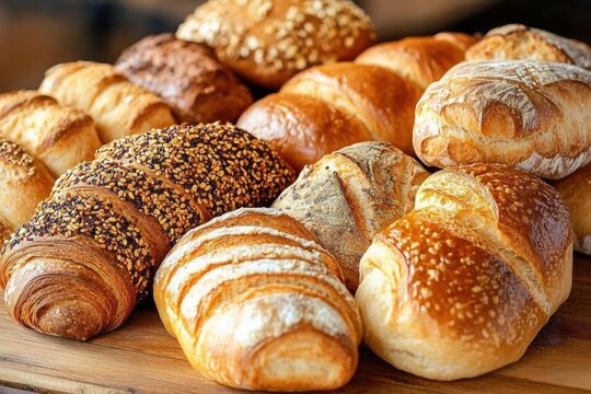 Auswahl an frischem Brot und Backwaren
