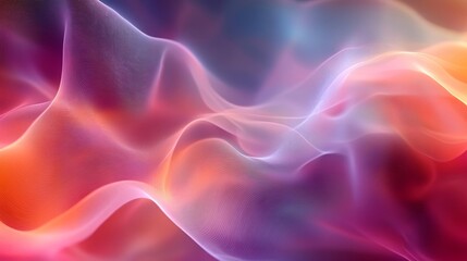 Fototapeta premium Abstract background with flowing lines in pink, orange and blue.