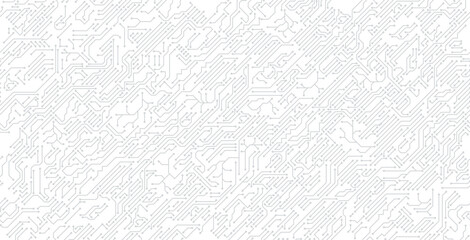 Obraz premium Seamless electronic pattern on white background.