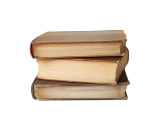 Vintage books stacked for nostalgia