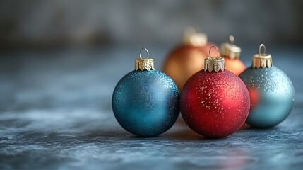 Festive paper cut Christmas ornaments with a watercolor holiday gradient background