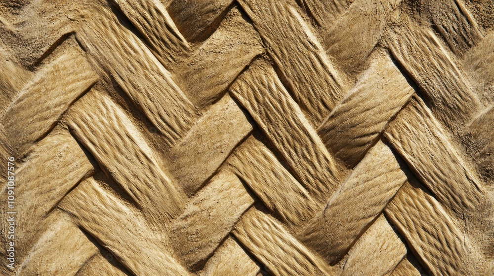 Poster A close-up of woven material showcasing intricate patterns and textures.