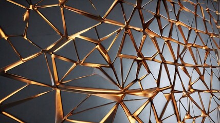 Fototapeta premium Abstract Gold and Grey Geometric Pattern.