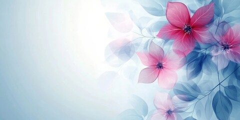 Obraz premium Gentle Abstract Floral Background, Generative AI