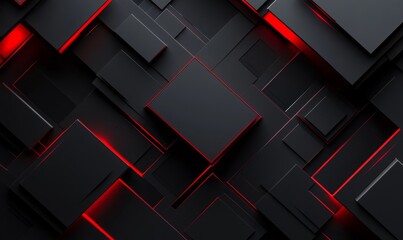 3D Abstract Dark Background, Generative AI