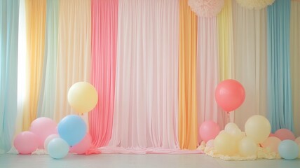 pastel backdrop for kids