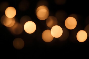 Warm Bokeh Light Orbs Abstract Background