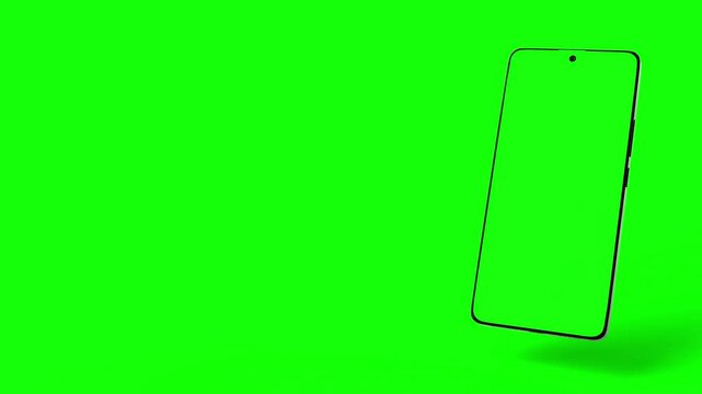 Android phone mockup animation with chroma key and copy space.